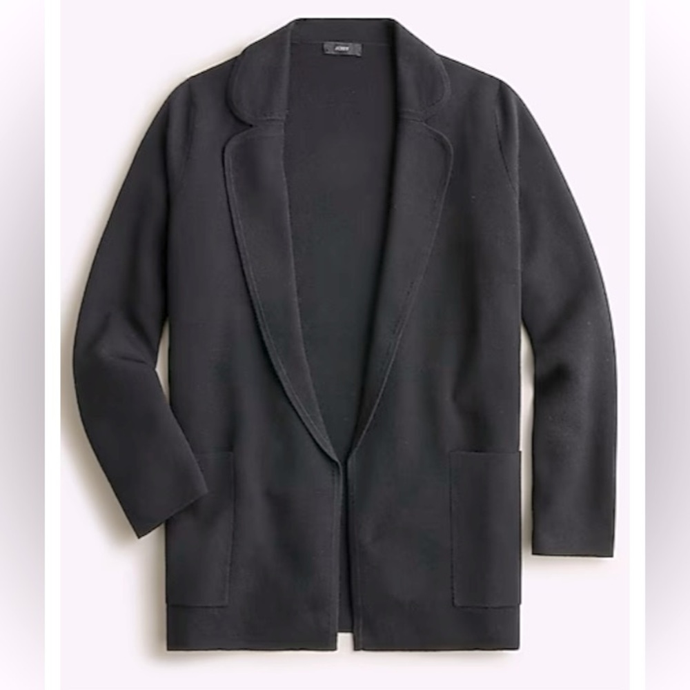 J. Crew Eloise Sweater Blazer in Black, Size 2 (fits large), Like New!